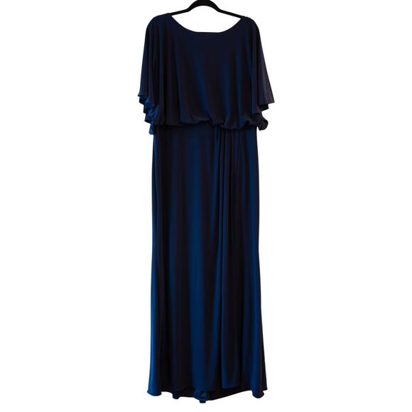 BHLDN Anthropologie Lena Dress Navy Draped Blouson Bridesmaid Plus SZ 18 - Picture 2 of 7